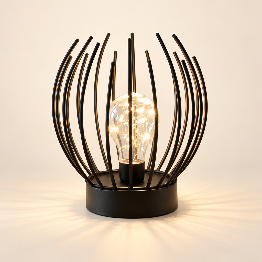 Ember Cordless Cage Table Lamp — clean studio hero