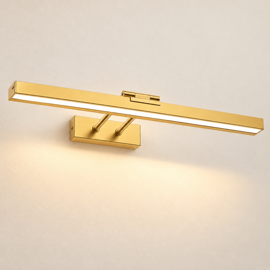 Maribel rechargeable picture light in brushed gold