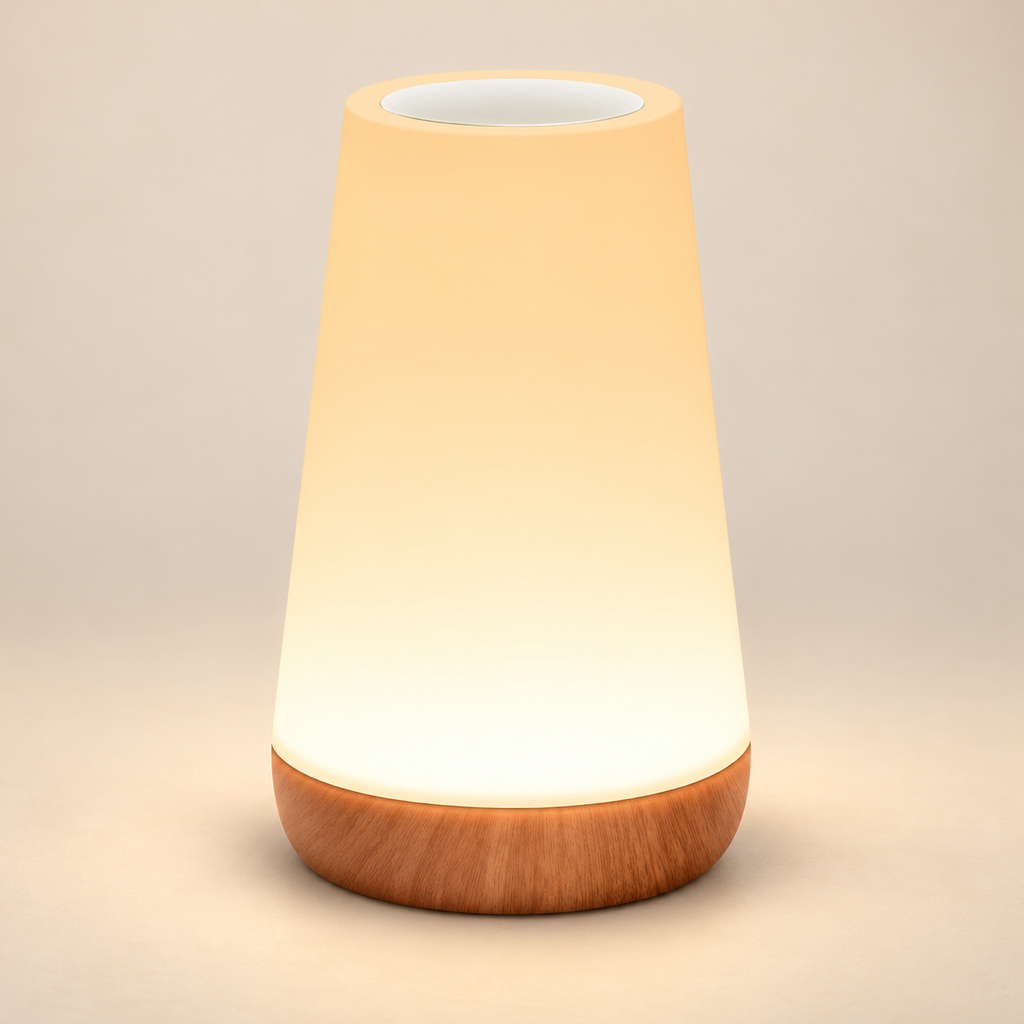 Mira rechargeable colour-changing table lamp, warm-white studio view