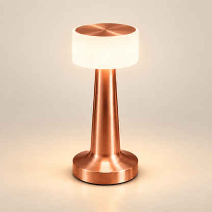 Solène Copper rechargeable acrylic table lamp, clean studio view