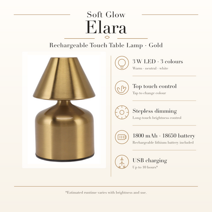 Elara Gold light and power specifications
