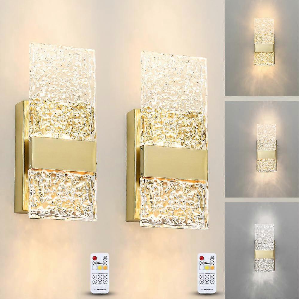 Aurelia Rechargeable Wall Sconces – Brass Gold, Set of 2
