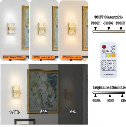 Aurelia Rechargeable Wall Sconces – Brass Gold, Set of 2