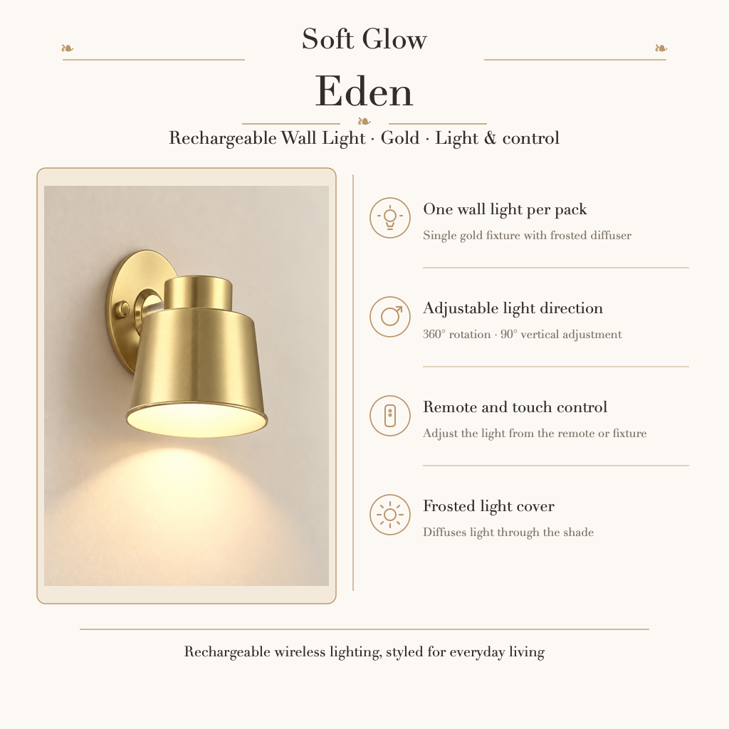 Eden light direction, remote and touch controls
