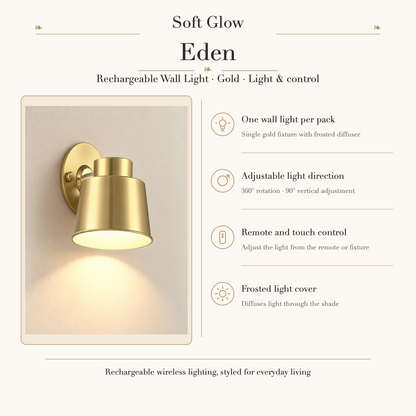 Eden light direction, remote and touch controls