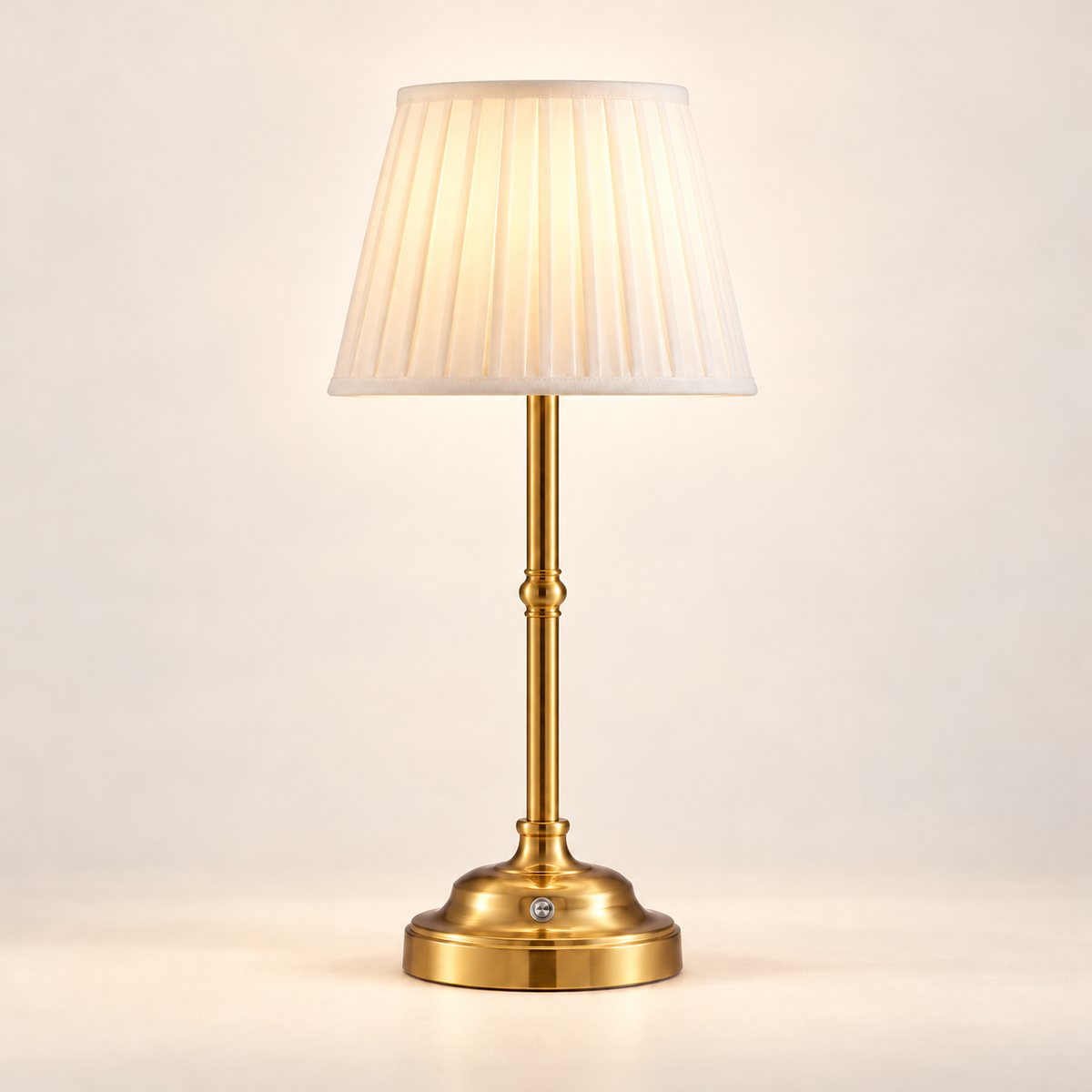 Elodie Gold & White rechargeable table lamp studio hero