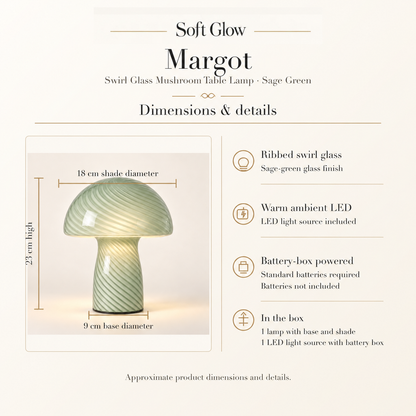 Margot sage green dimensions and product details