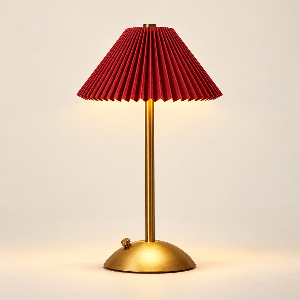 Poppy Rechargeable Table Lamp in Red