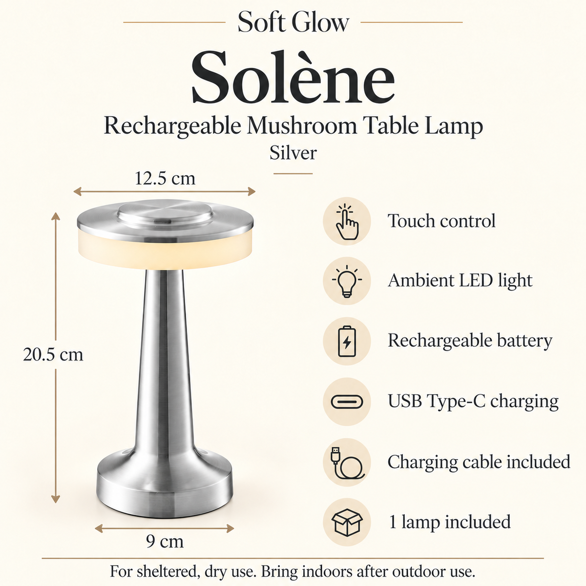 Solène Silver dimensions and confirmed features